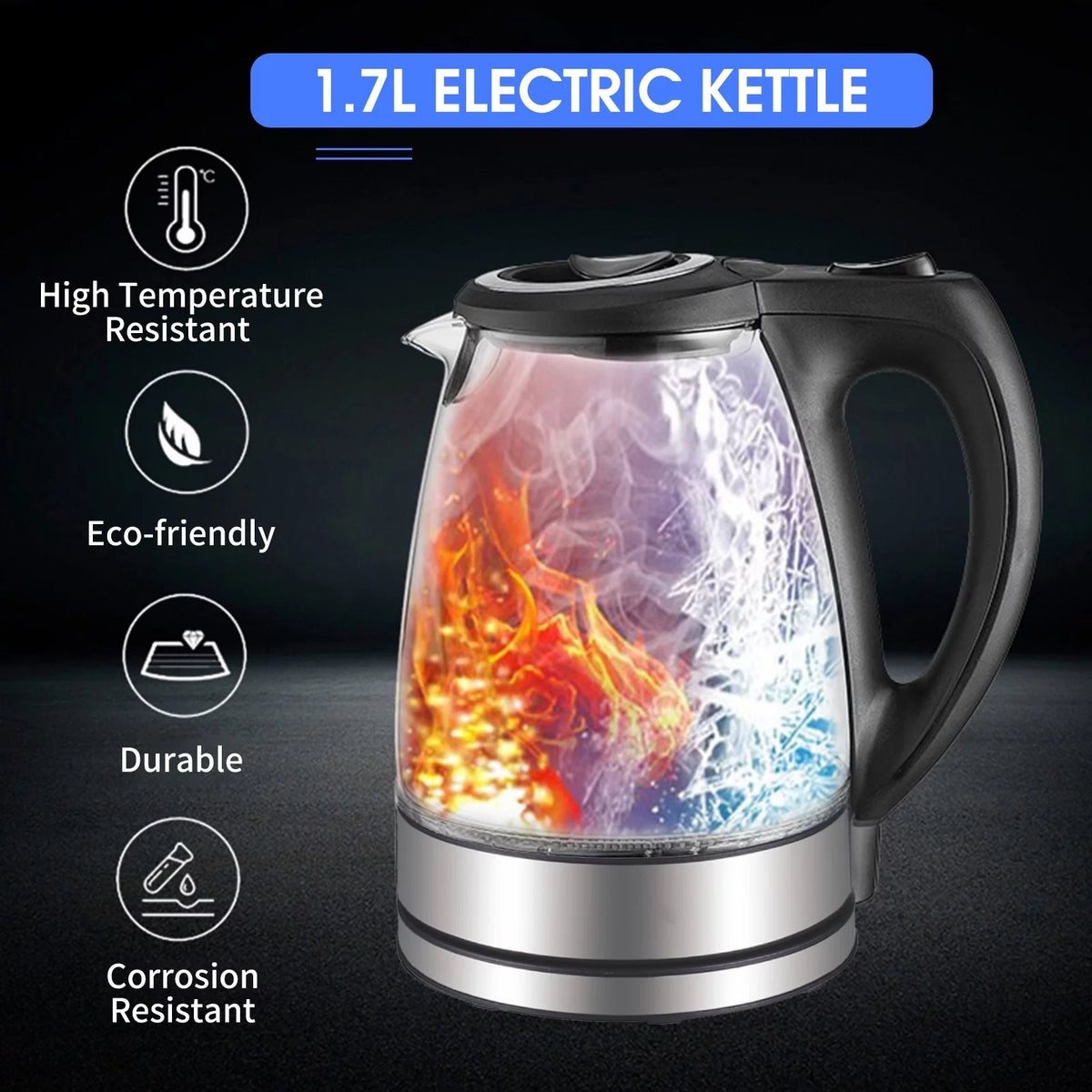 Glass Electric Kettle 1.7L H3851