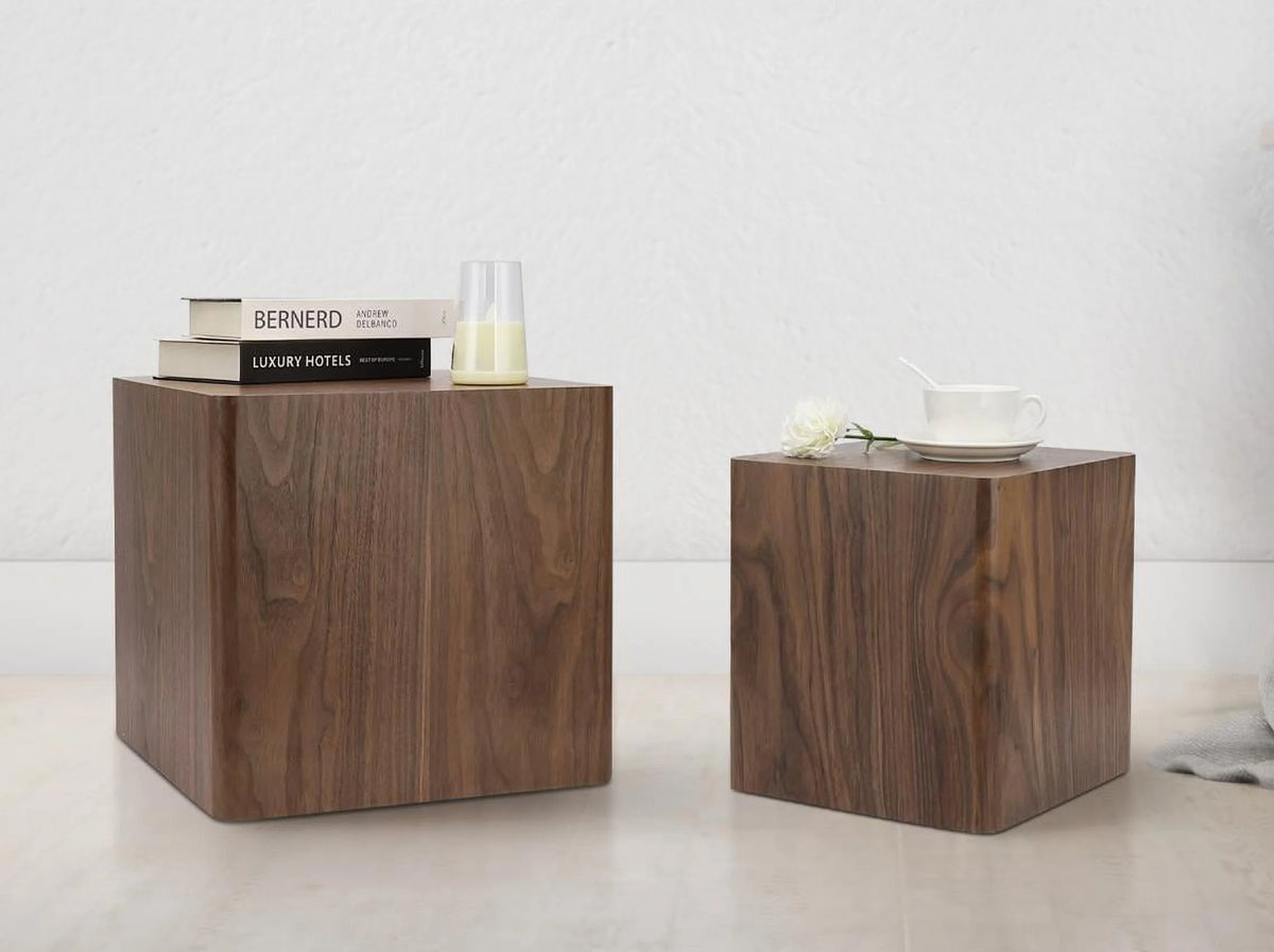 Walnut MDF Nesting Table Set of 2 K4656