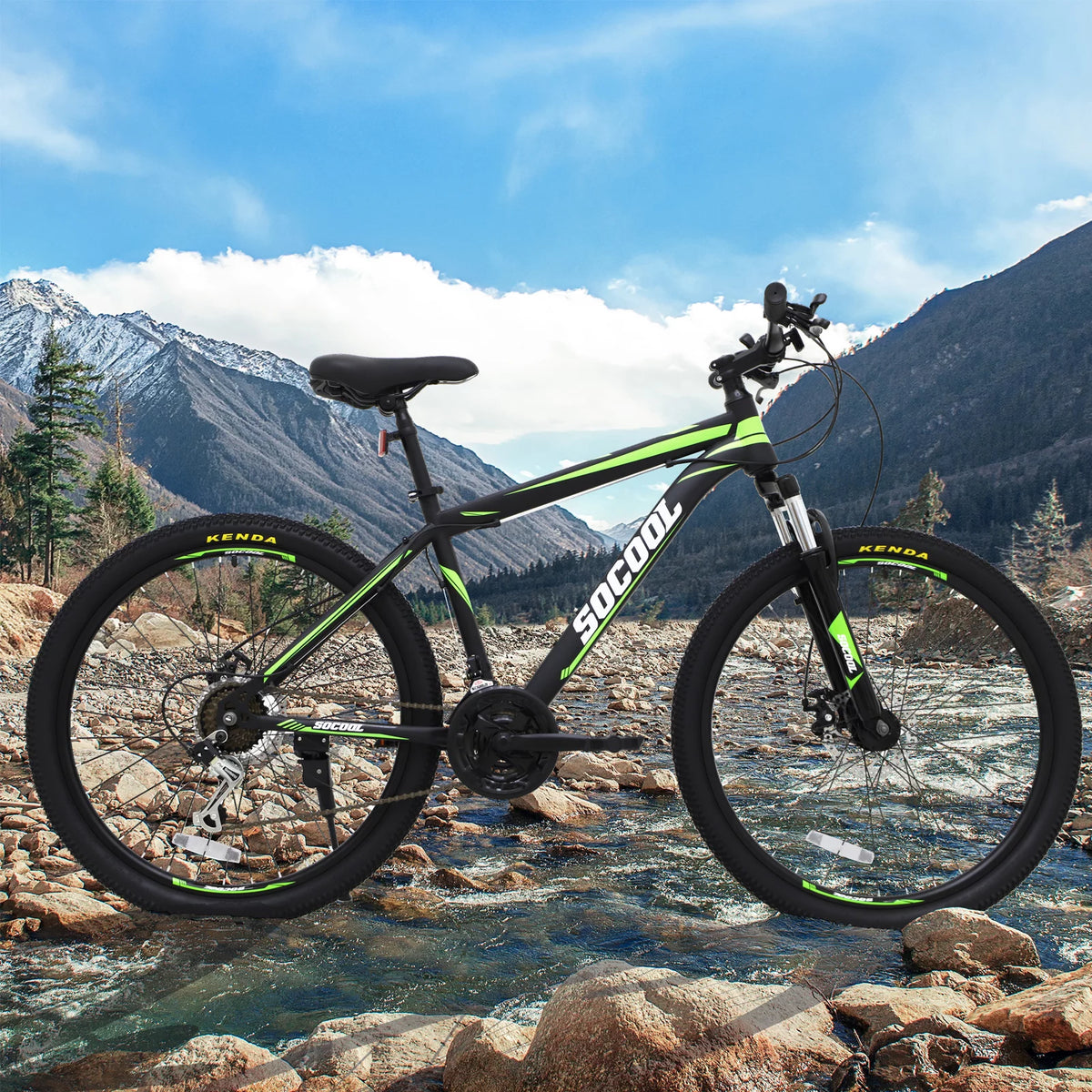 26 Inch Full Suspension Mountain Bike 21 Speed Black X19163