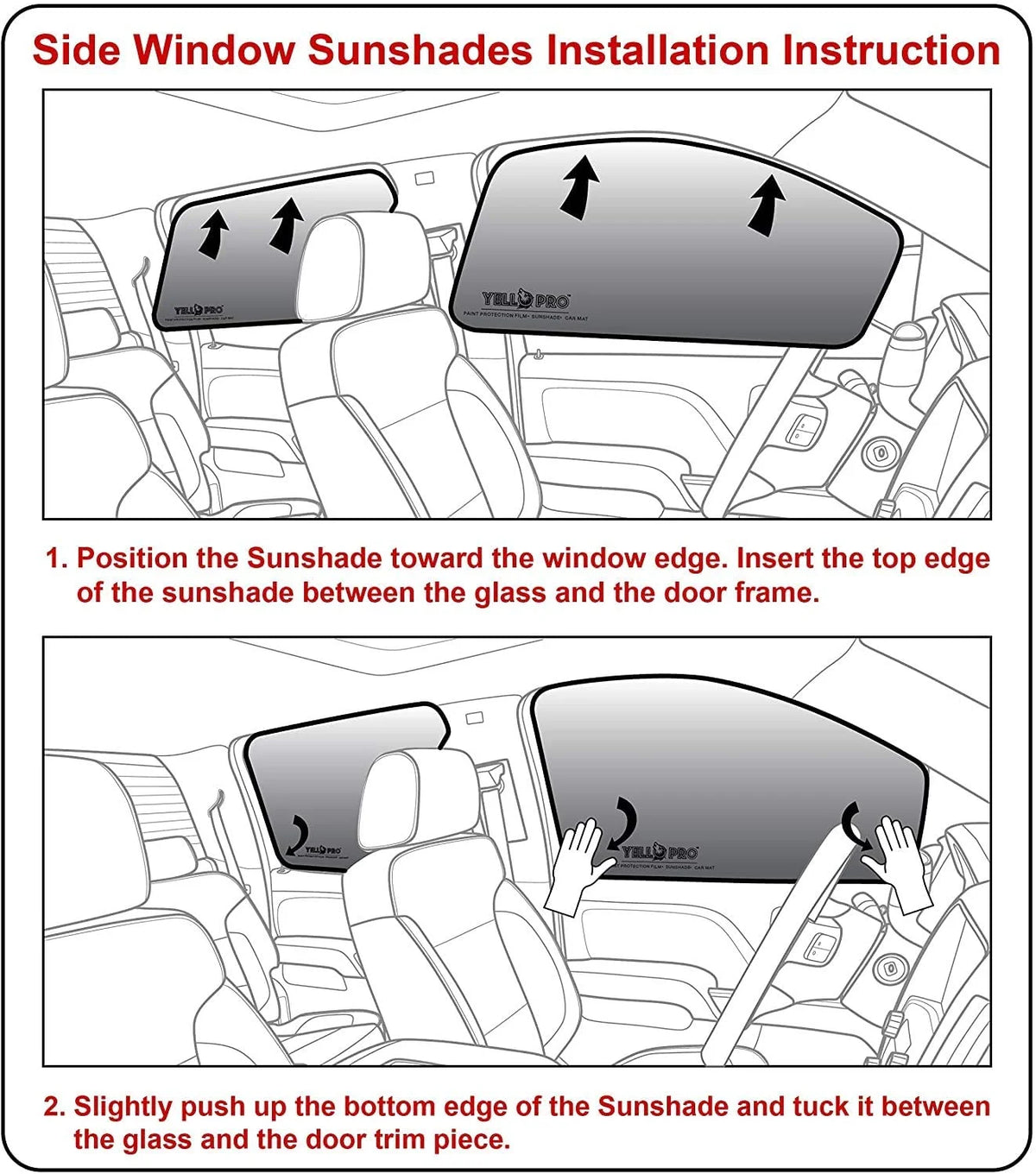 Side Window Rear Seat Sunshade Set of 2 V916