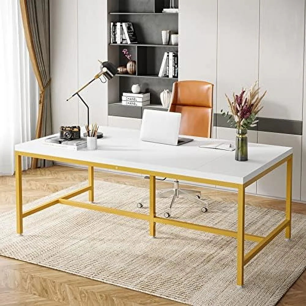 63 Inches Large Computer Desk with Thicken Frame E904