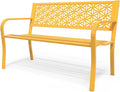 Yellow Metal Outdoor Bench N8949