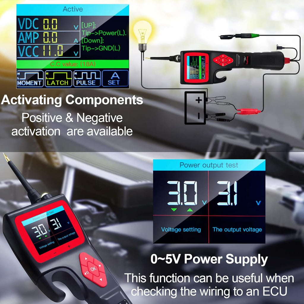 Circuit Tester Automotive 9~30V Electrical Tester with Multimeter Tester/Relay Tester Z480283