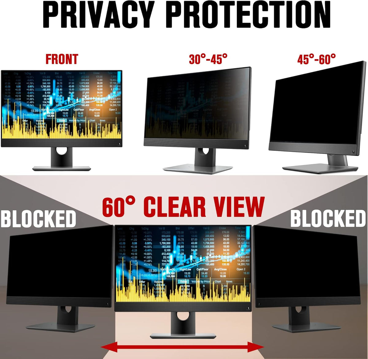 24 Inch Computer Privacy Screen Filter Pack of 2 X38320