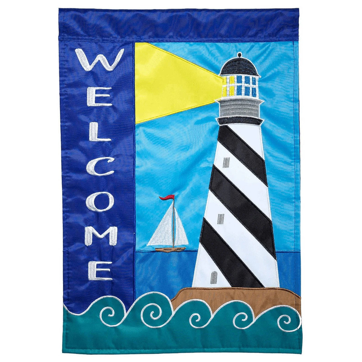 Lighthouse Welcome Polyester Garden Flag W54286
