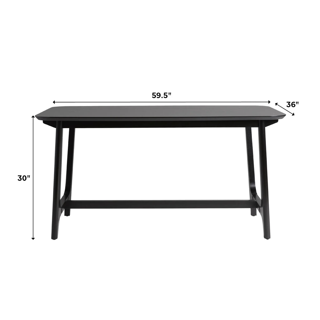 59" Mid-Century Trestle Dining Table E5468