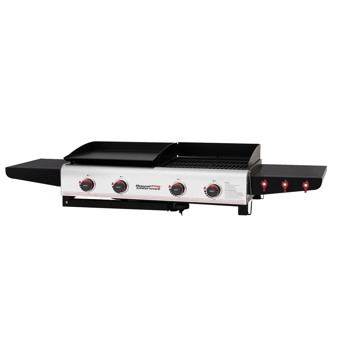 4-Burner Portable Flat Top Gas Grill and Griddle with Folding Legs J7966
