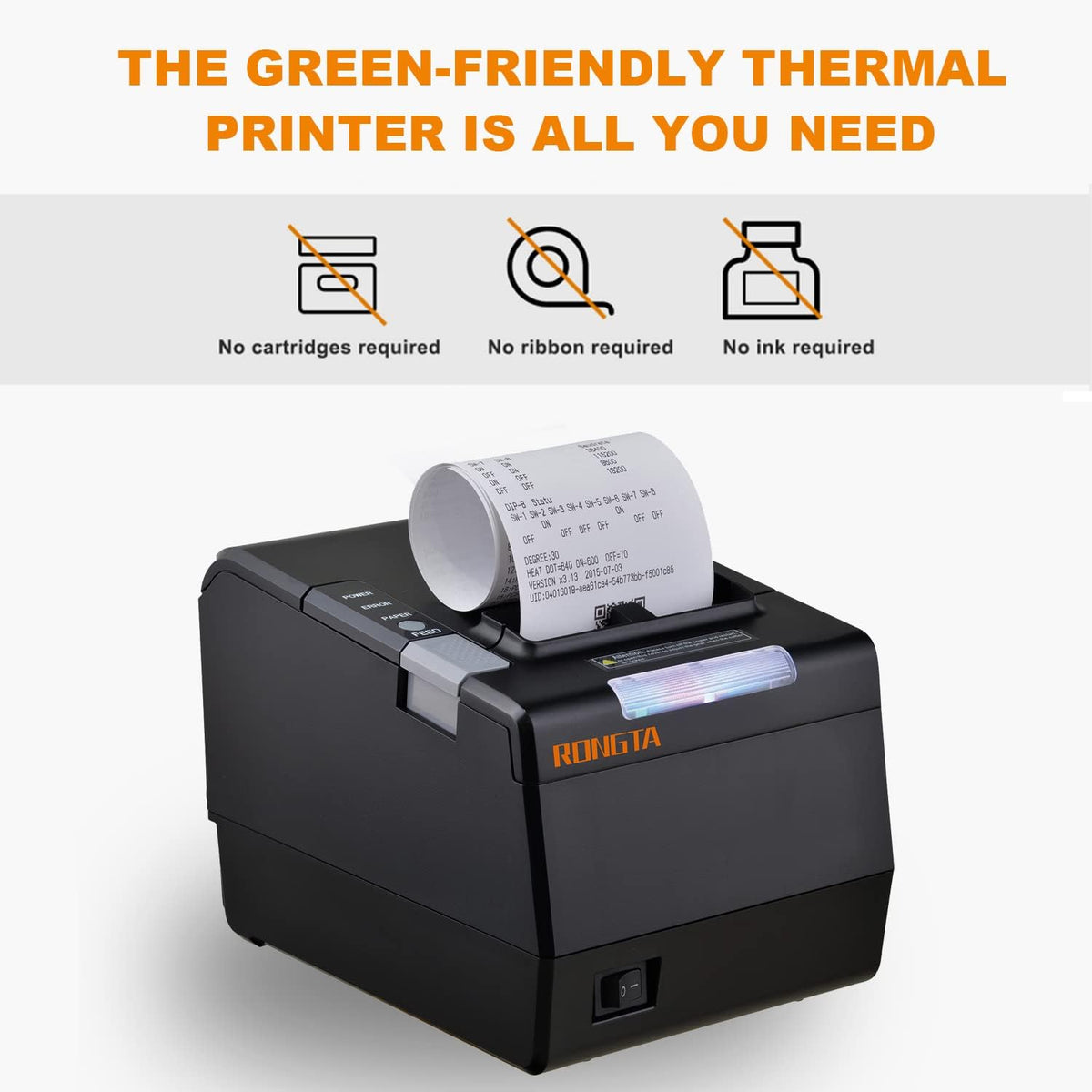 80MM Direct Thermal Receipt Printer with Auto Cutter W367