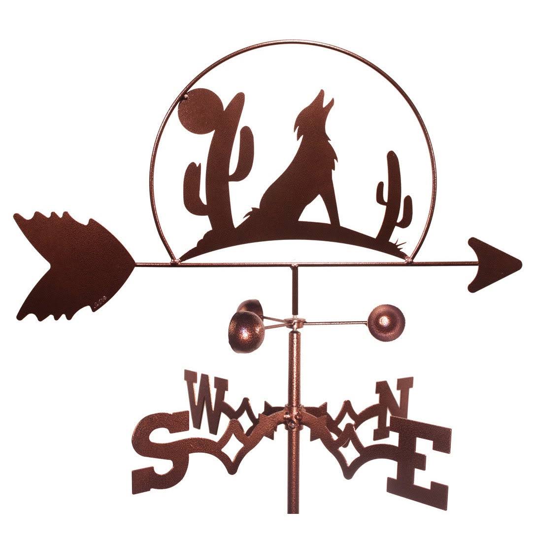 Coyote with Cactus Weathervane - Garden Mount C5954