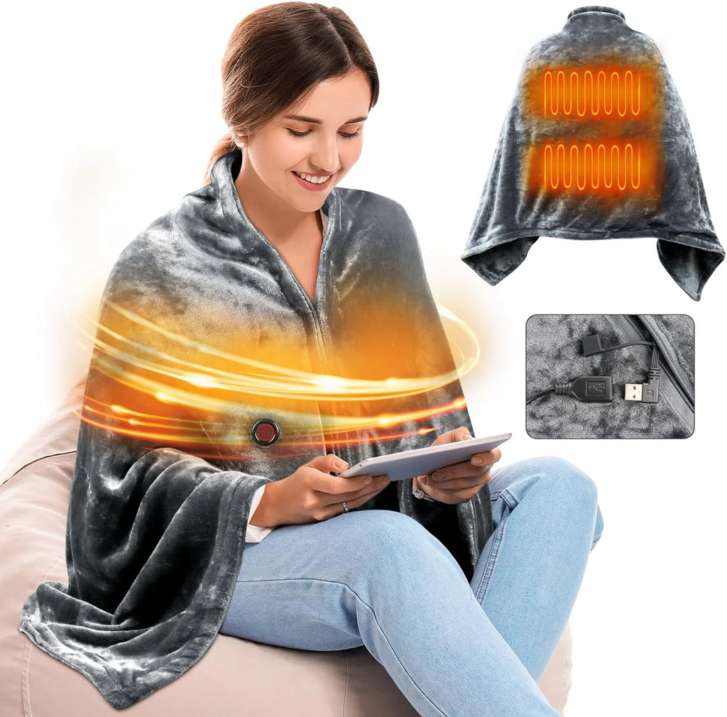 Portable USB Heated Blanket Shawl R124