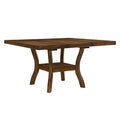 Brown Finish Wood Dining Table with Display Shelf X8213