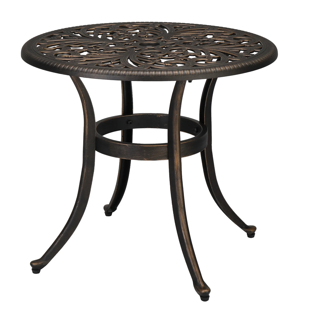 21 in Aluminum Square Side Table I489460
