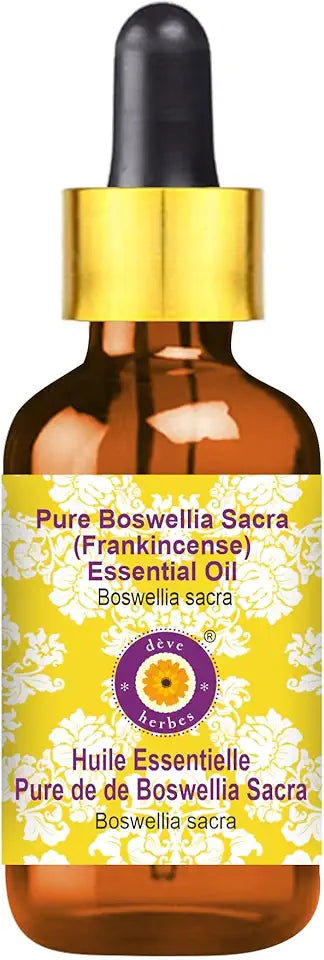 Pure Boswellia Sacra Essential Oil with Glass Dropper Steam Distilled 50ml (1.69 oz) L86711