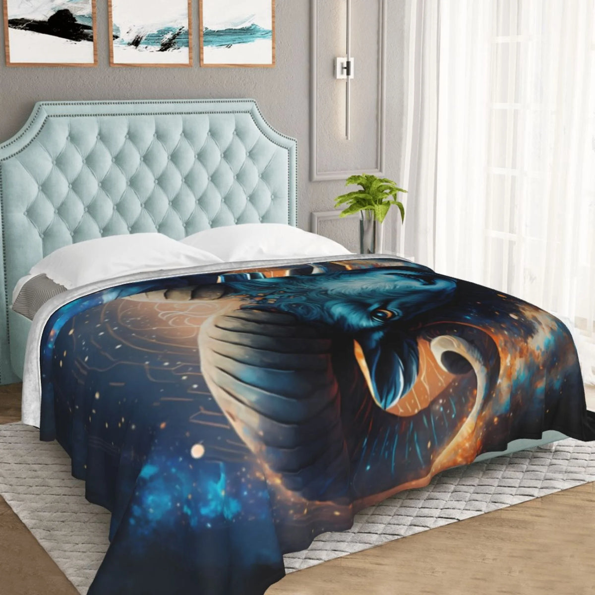 Double Layer Plush Throw Blanket, 50" x 40" R7161
