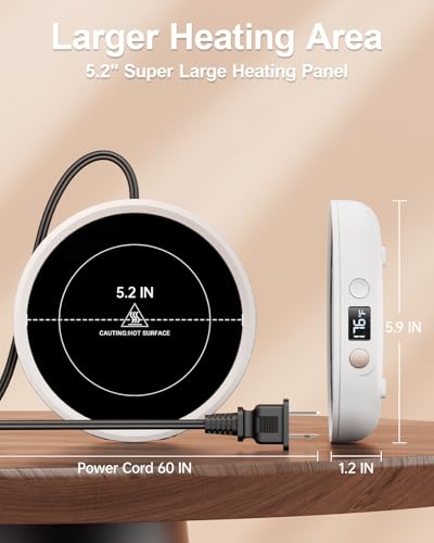 36W Black Coffee Cup Warmer with Digital Display H67604