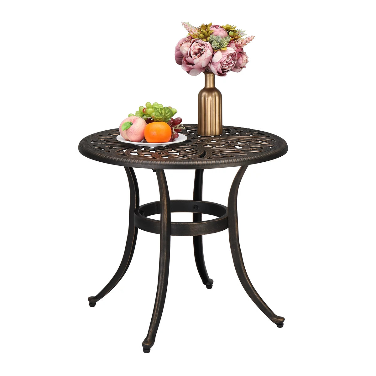 21 in Aluminum Square Side Table I489460