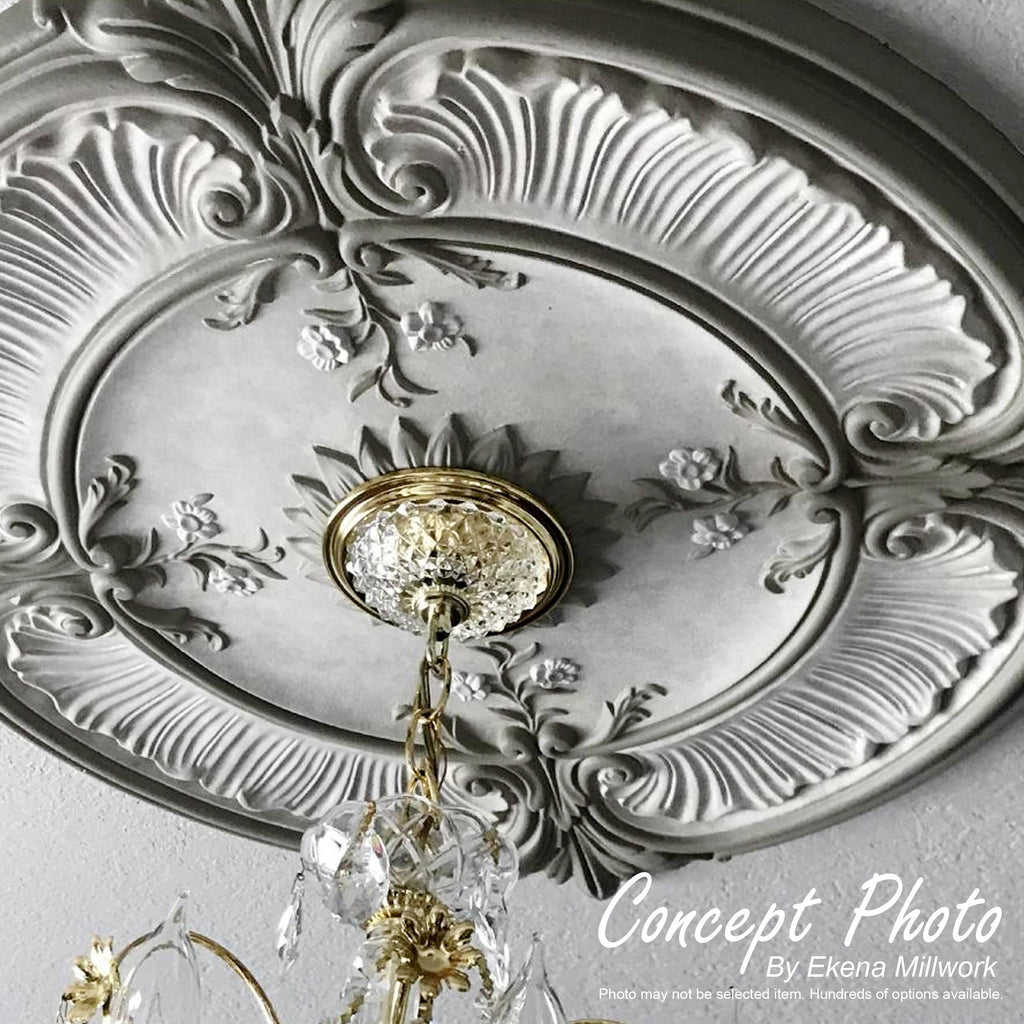 31 1/4x22OD x 2x22P Ceiling Medallion Hand-Painted Gold B595