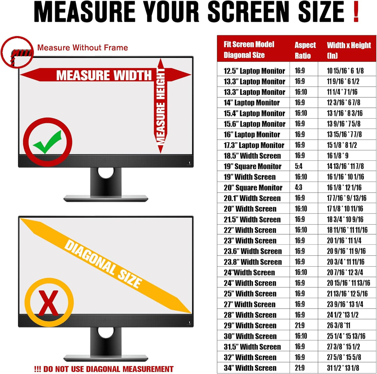 24 Inch Computer Privacy Screen Filter Pack of 2 X38320