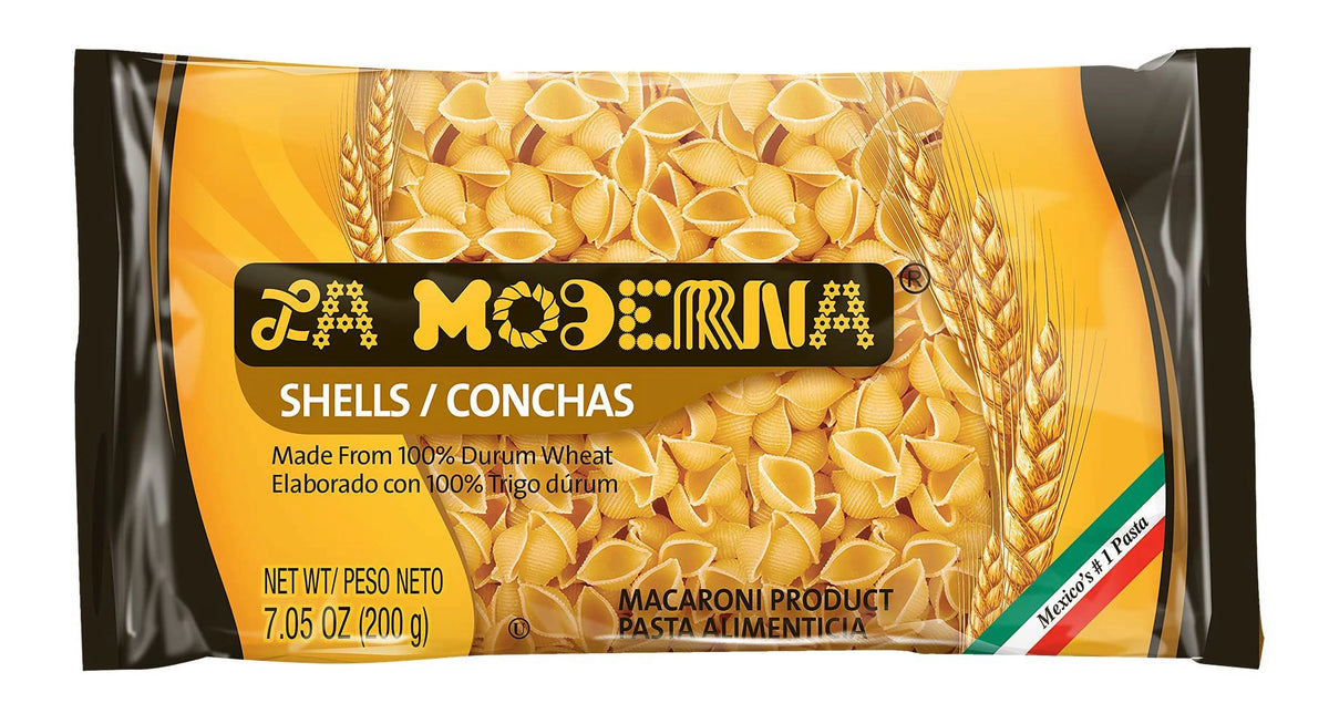 Shells Pasta, Durum Wheat, 7 Oz, Pack Of 20 N58037