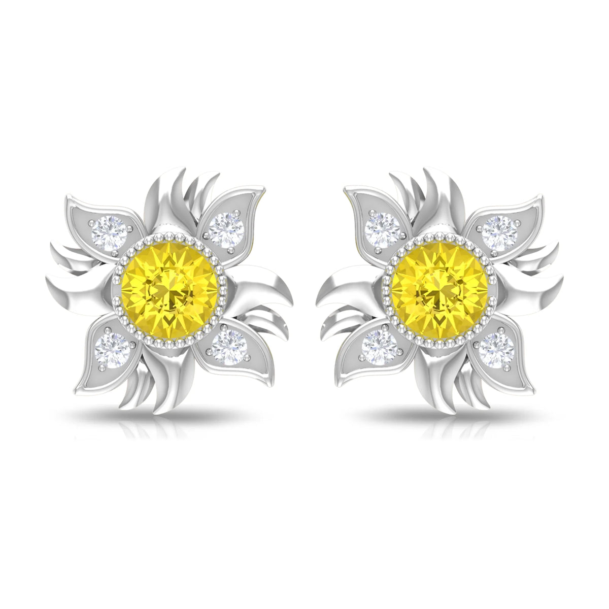 Sunburst Stud Earring, 925 Sterling Silver R195797
