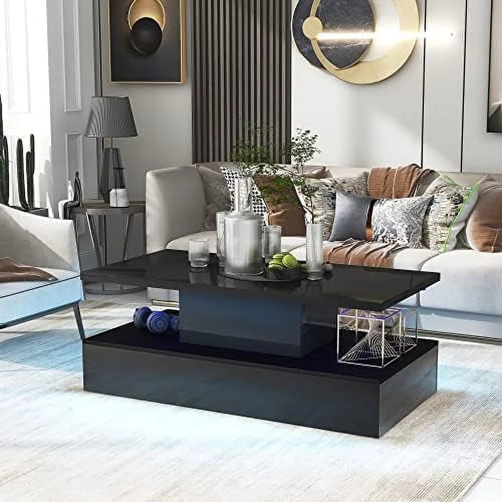 Modern High Glossy LED Coffee Table with 16 Colors Lights G2970