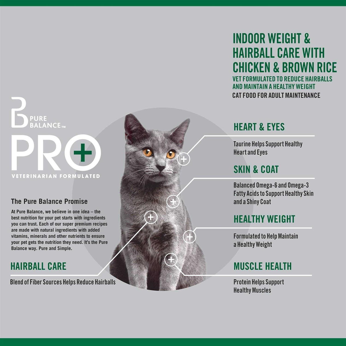 Indoor Weight & Hairball Care Dry Cat Food B387128