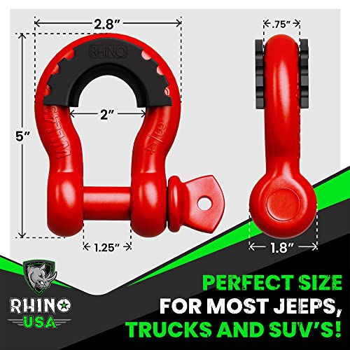 Black 3/4" Clevis D Ring Shackles 2-Pack F285518