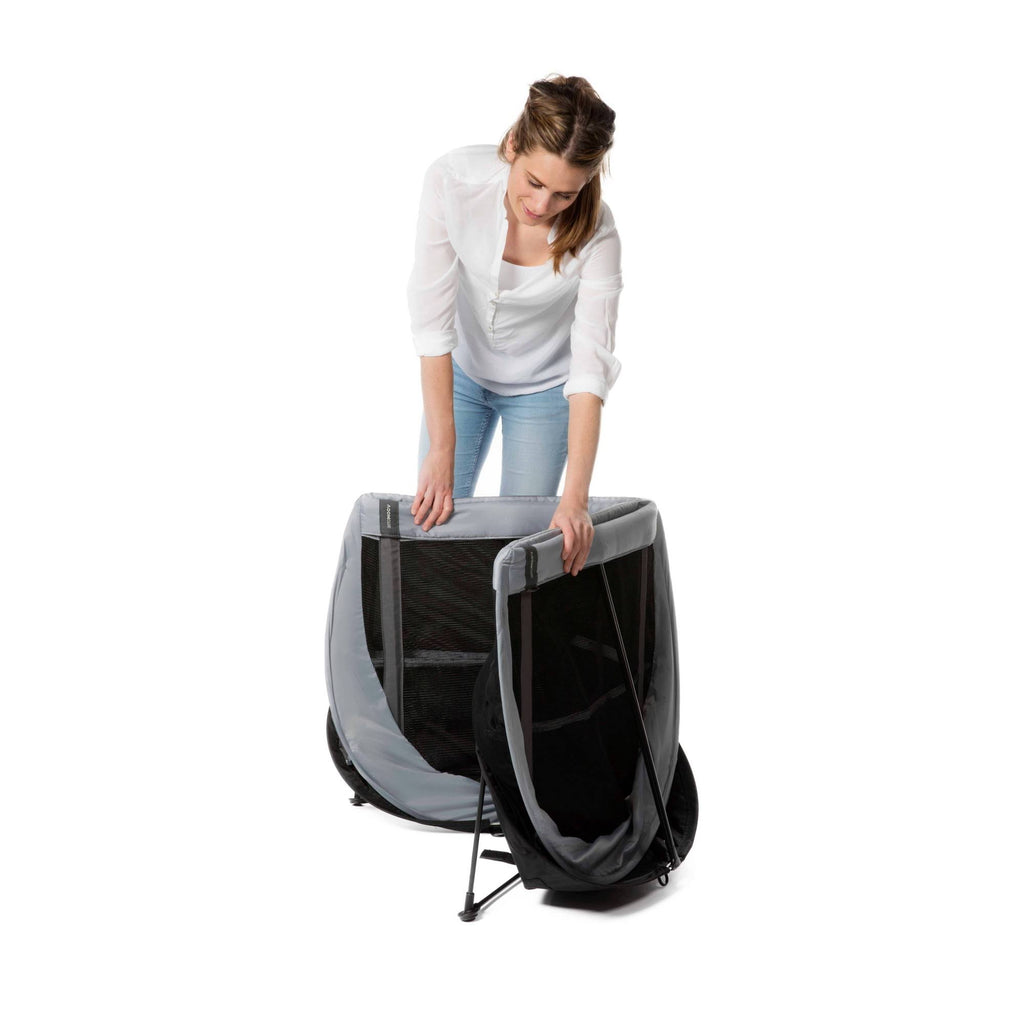 Instant Travel Cot in Grey Rock | 100% Cotton H539