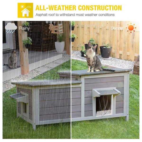 2-Room Outdoor Cat House P664
