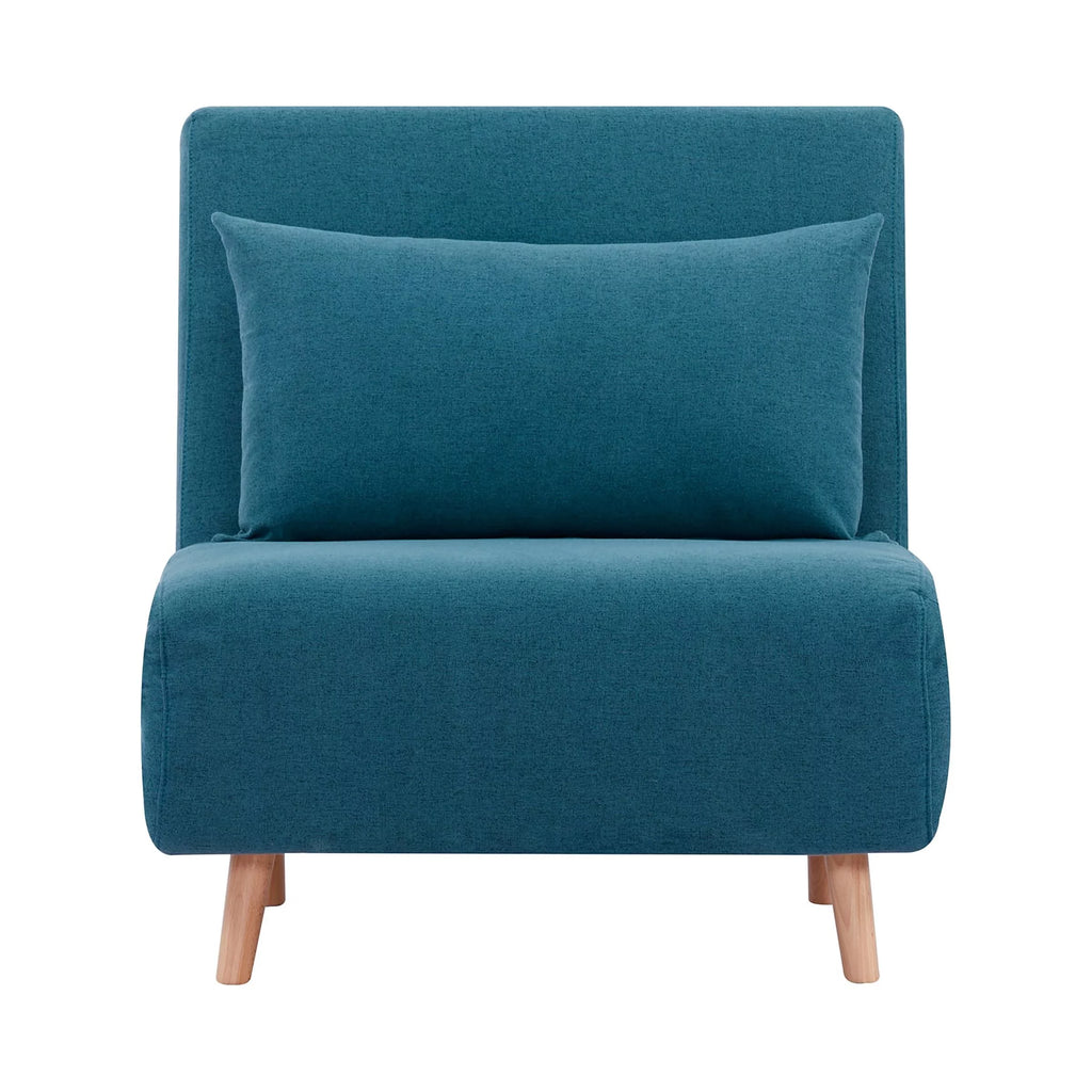 Light Gray Polyester Convertible Futon Chair E58838