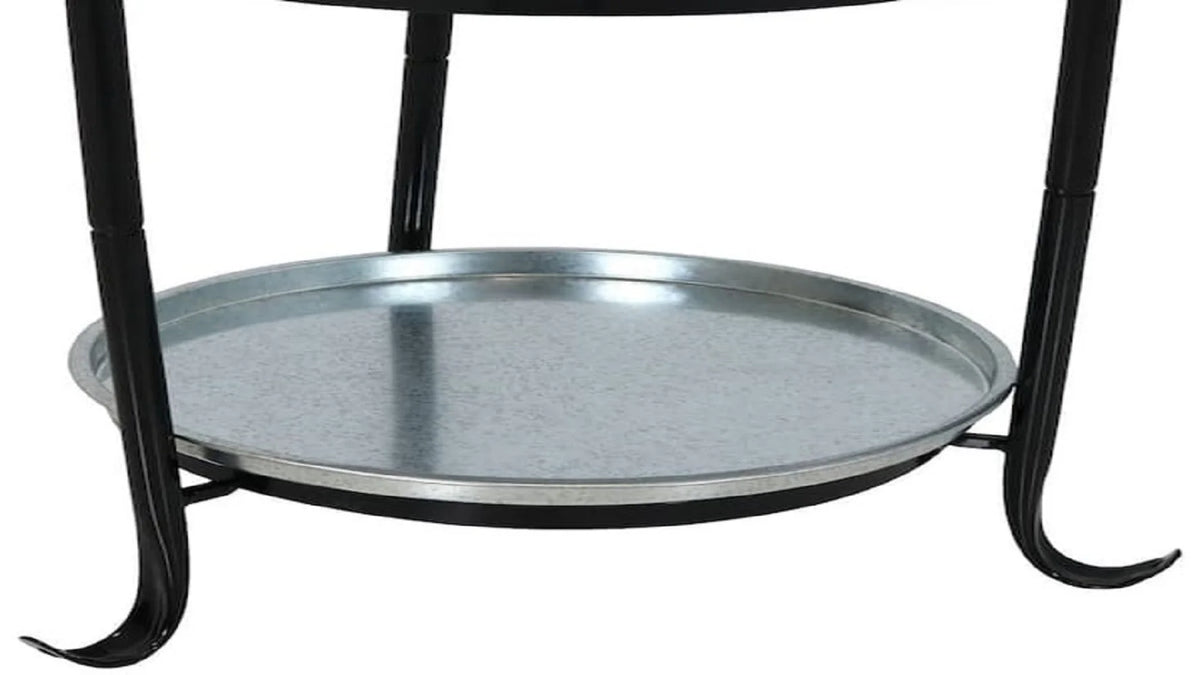Galvanized Steel Beverage Tub with Tray and Stand V8861