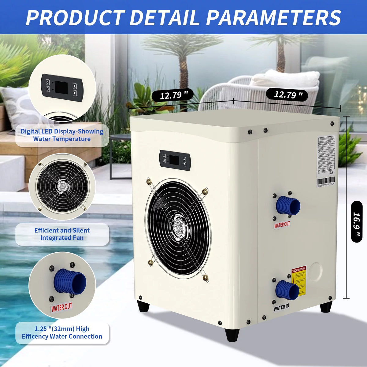 14331 BTU Mini Swimming Pool Heat Pump C720