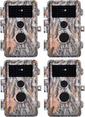 4-Pack 24MP 2304x1296P MP4 Video Trail Cameras M93643