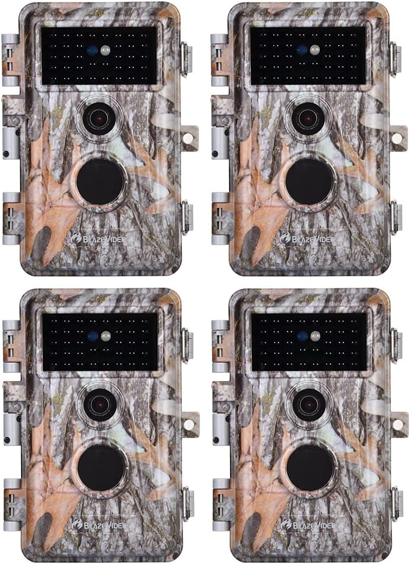 4-Pack 24MP 2304x1296P MP4 Video Trail Cameras M93643