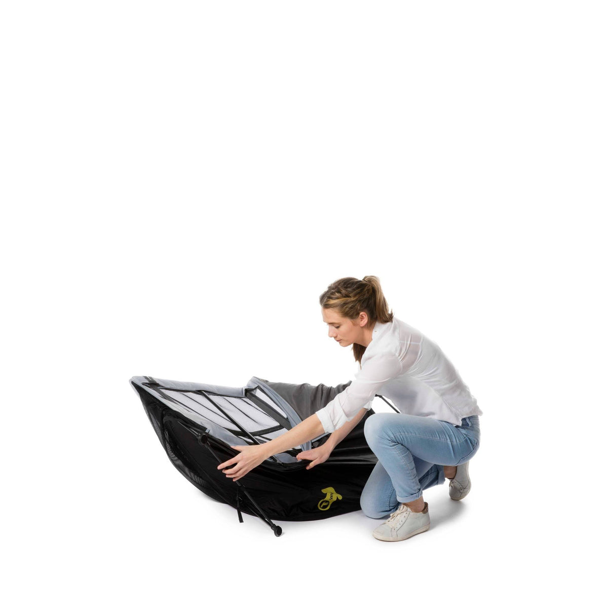 Instant Travel Cot in Grey Rock | 100% Cotton H539