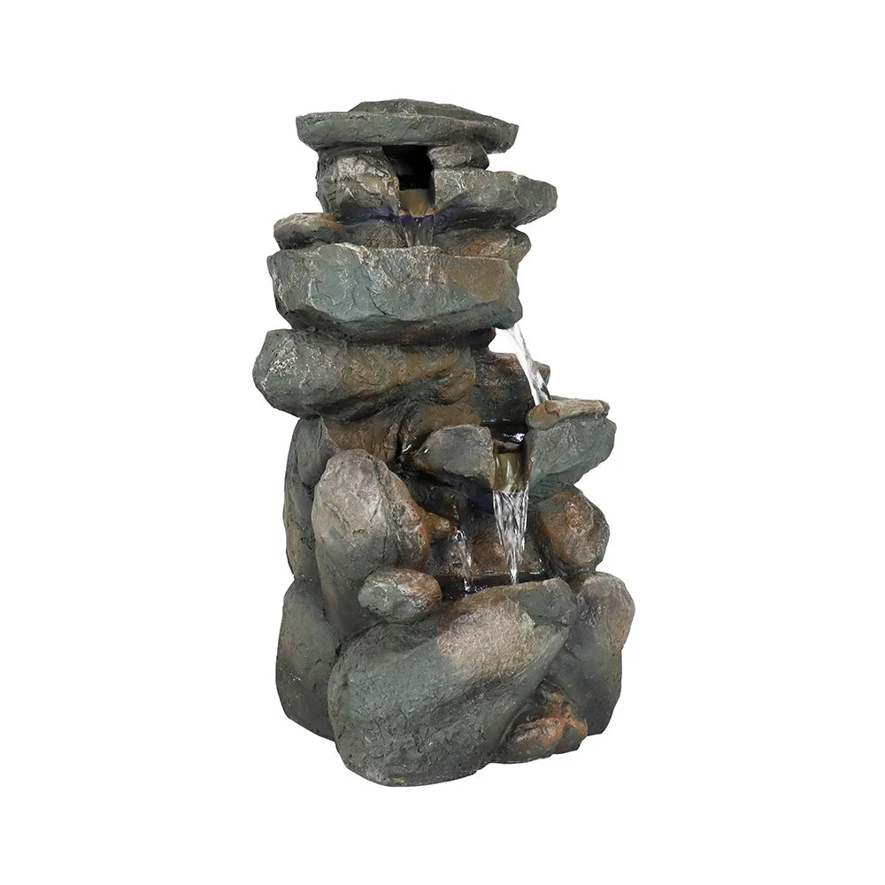 5-Tier Tabletop Water Fountain with LED Lights U4274