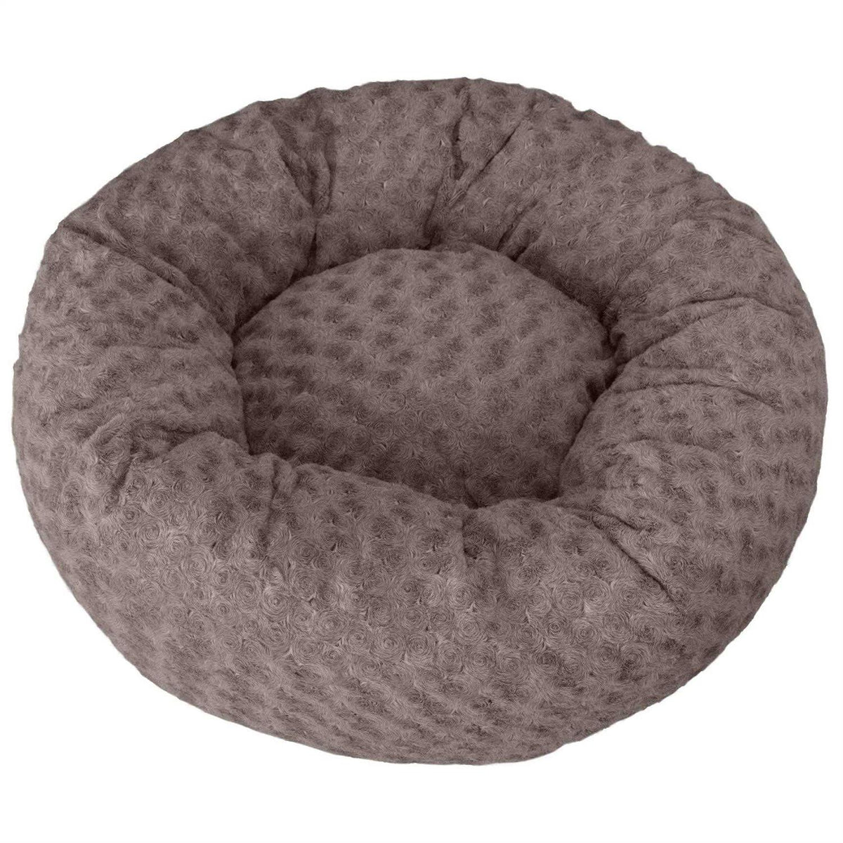 Curly Fur Plush Donut Dog Bed O356603