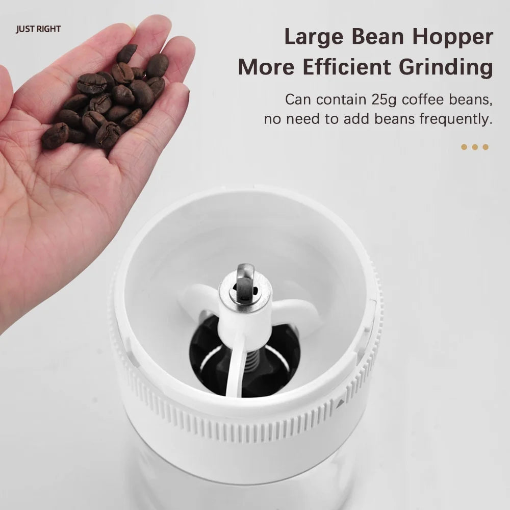 Portable Mini Electric Burr Coffee Grinder with Adjustable Coarse Fine Grinding Removable Chamber H3832