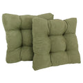 Sage Green Microsuede Tufted Dining Chair Cushions, Set of 2 X6755
